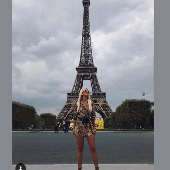 Zara animal print jumpsuit Sz M - Picture 2 of 8